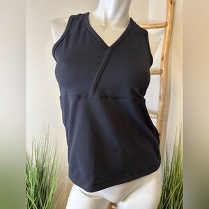 Lands' End Women's Cross Back Sports Bra Black Small